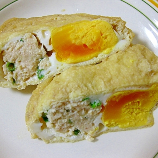 じゅわっとおいしい♪ 油揚げと卵の袋煮