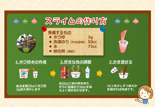 スライムホウ砂なし洗濯のり・重曹・コンタクト液 or目薬 の作り方 - ゆるっとなちゅらるらいふ