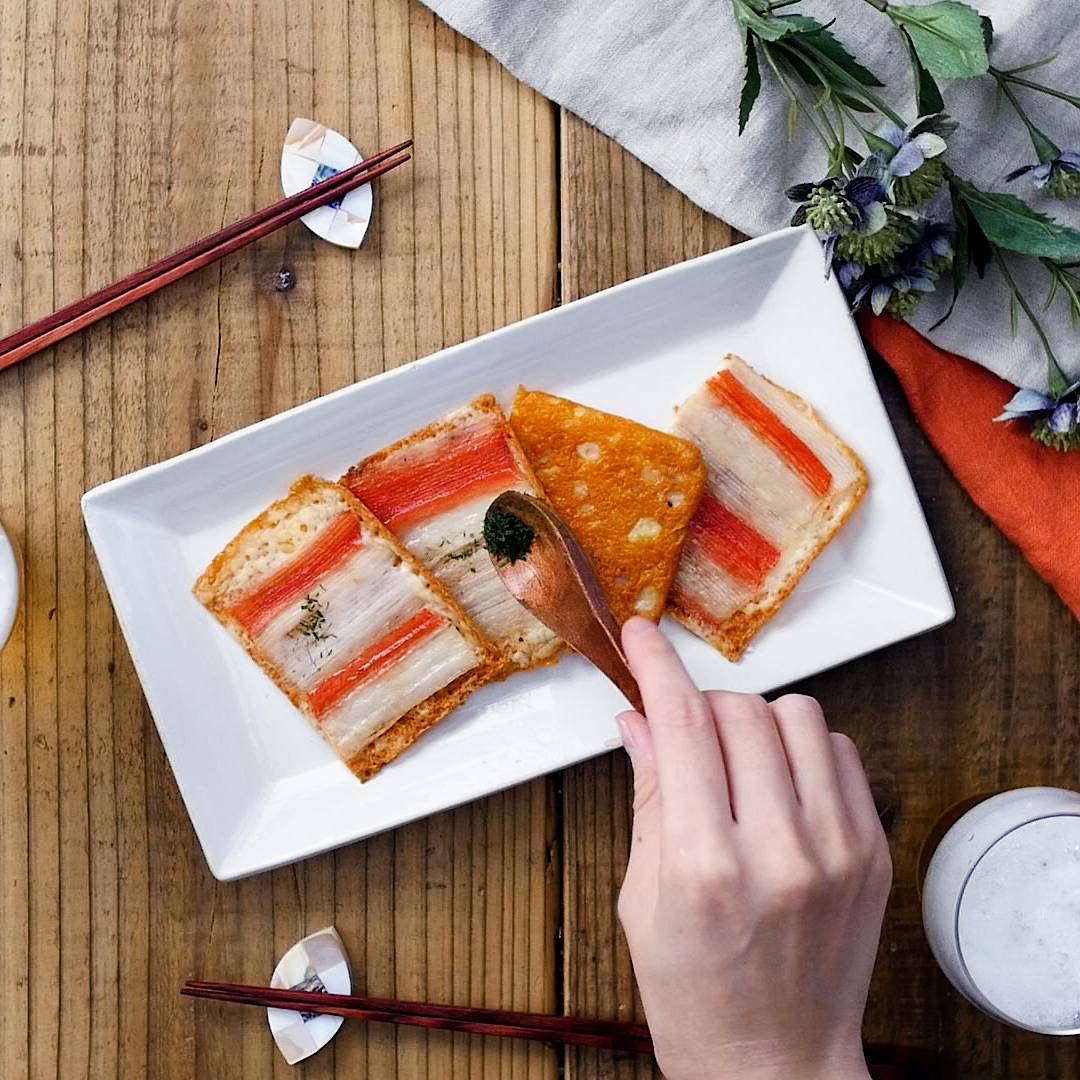 カニカマのチーズ磯辺焼き