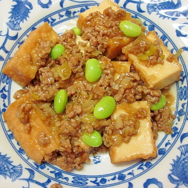 20分で完成！時短献立♪ 厚揚げのニラそぼろあんかけ