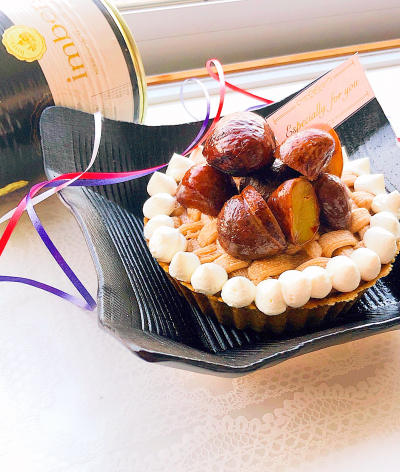 栗の渋皮煮でマロンタルトEarlGray