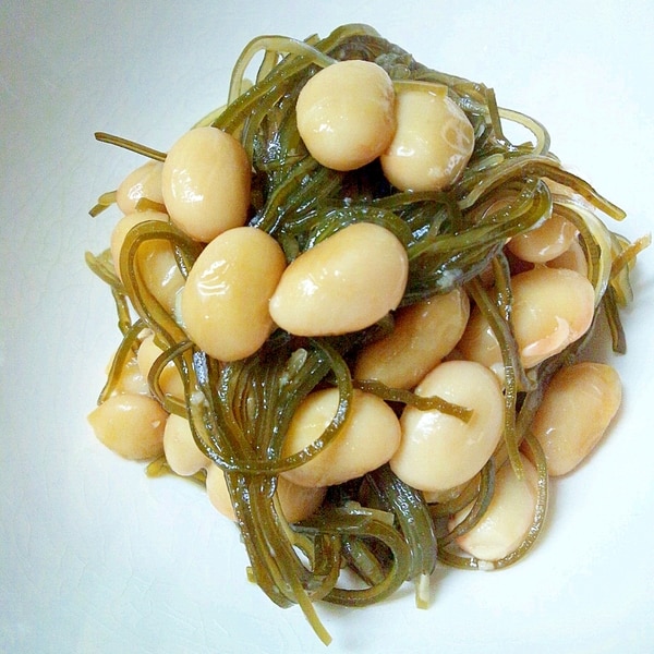 大豆と塩昆布の煮物