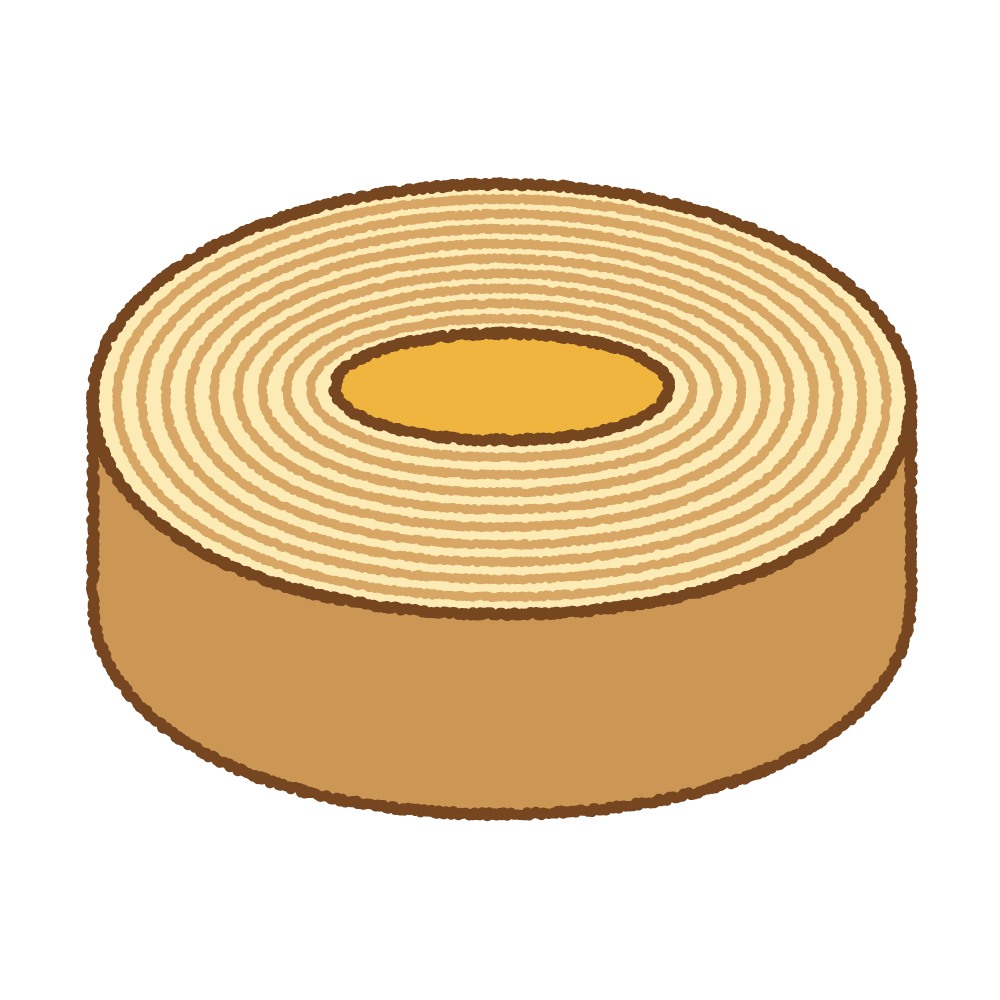 バウムクーヘンのキャラクターかわいいフリー素材集 いらすとや