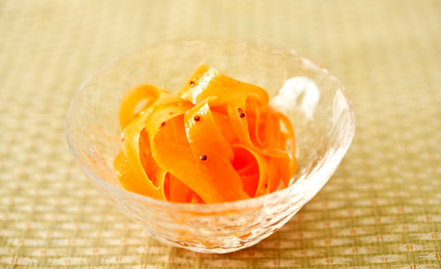 レンジで作る人参のきんぴら風