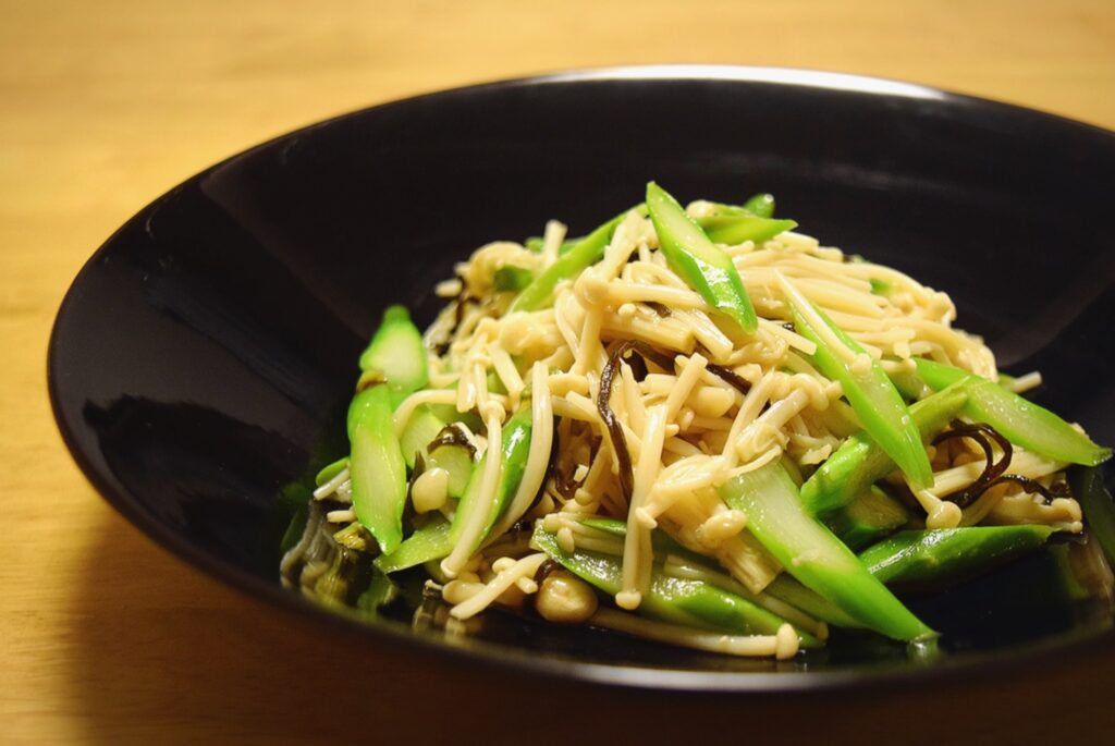 1週間使い切り献立♪ 細ねぎとえのきのナムル