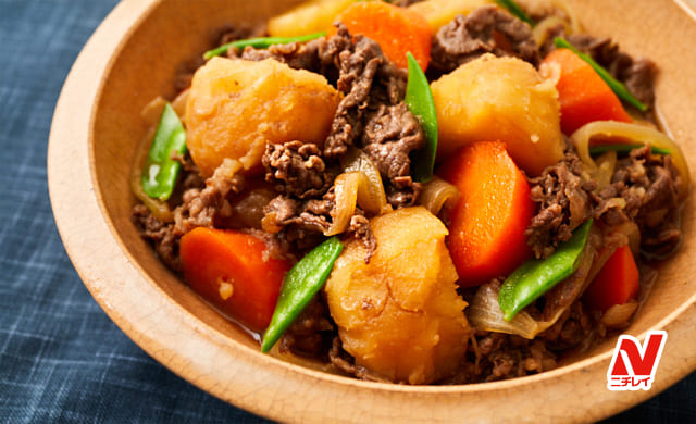 簡単 めんつゆで合挽肉じゃが