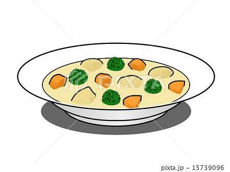 クリームシチューのフリーイラスト - 手書きの料理素材 - チコデザ