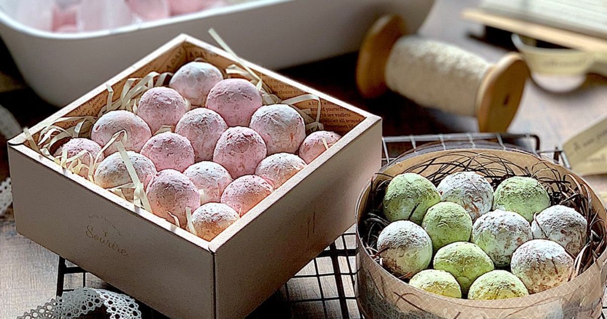 米粉スノーボールクッキーバターなしTikTok