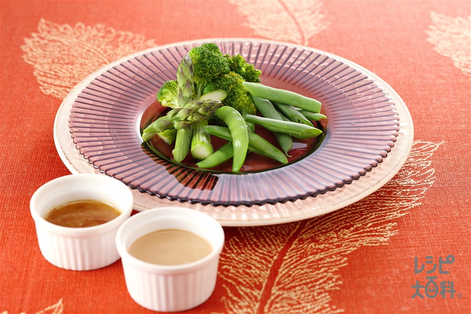 蒸し野菜のみそマヨディップ