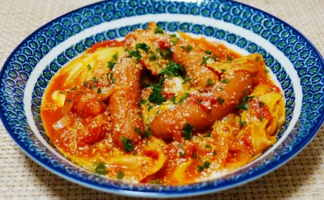 キャベツとウインナーのコンソメ炒め