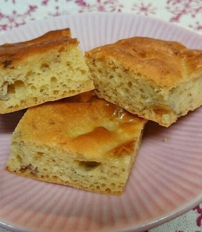 バナナの薄焼き天板ケーキ☆HMOK レシピ・作り方 by yy86kk - 楽天レシピ
