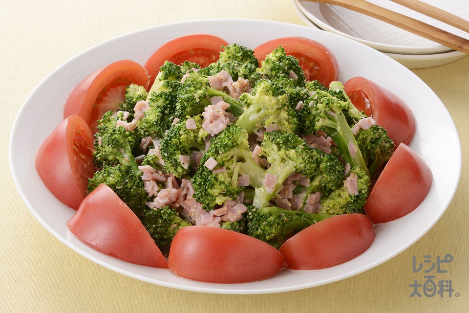 ブロッコリーとハムのイタリアンハーブサラダレシピ颱風