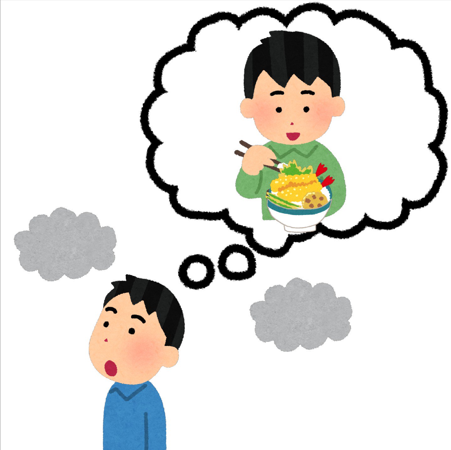 フリーイラストご飯をもりもり食べる男の子パブリックドメインQ：著作権フリー画像素材集