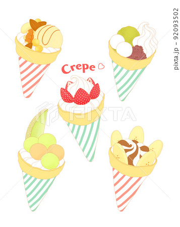 イチゴクレープイラストレイン🚂 - イラスト無料素材