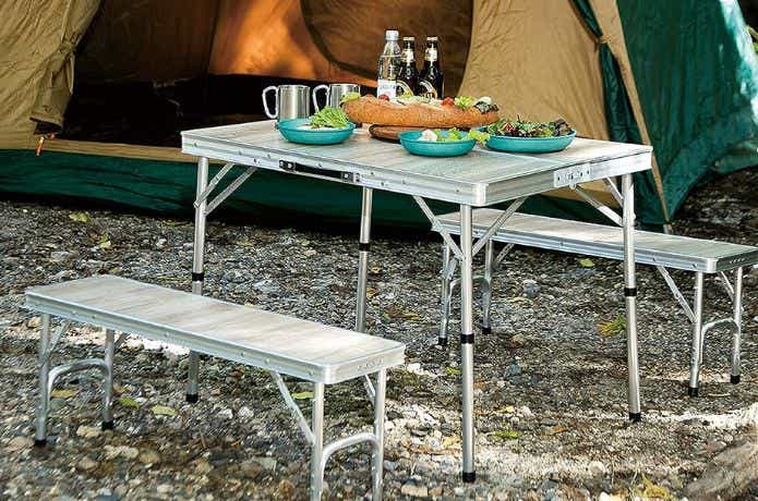 アウトドアテーブル ガーデンテーブル 大型 庭 ベランダ BBQ 折り畳み