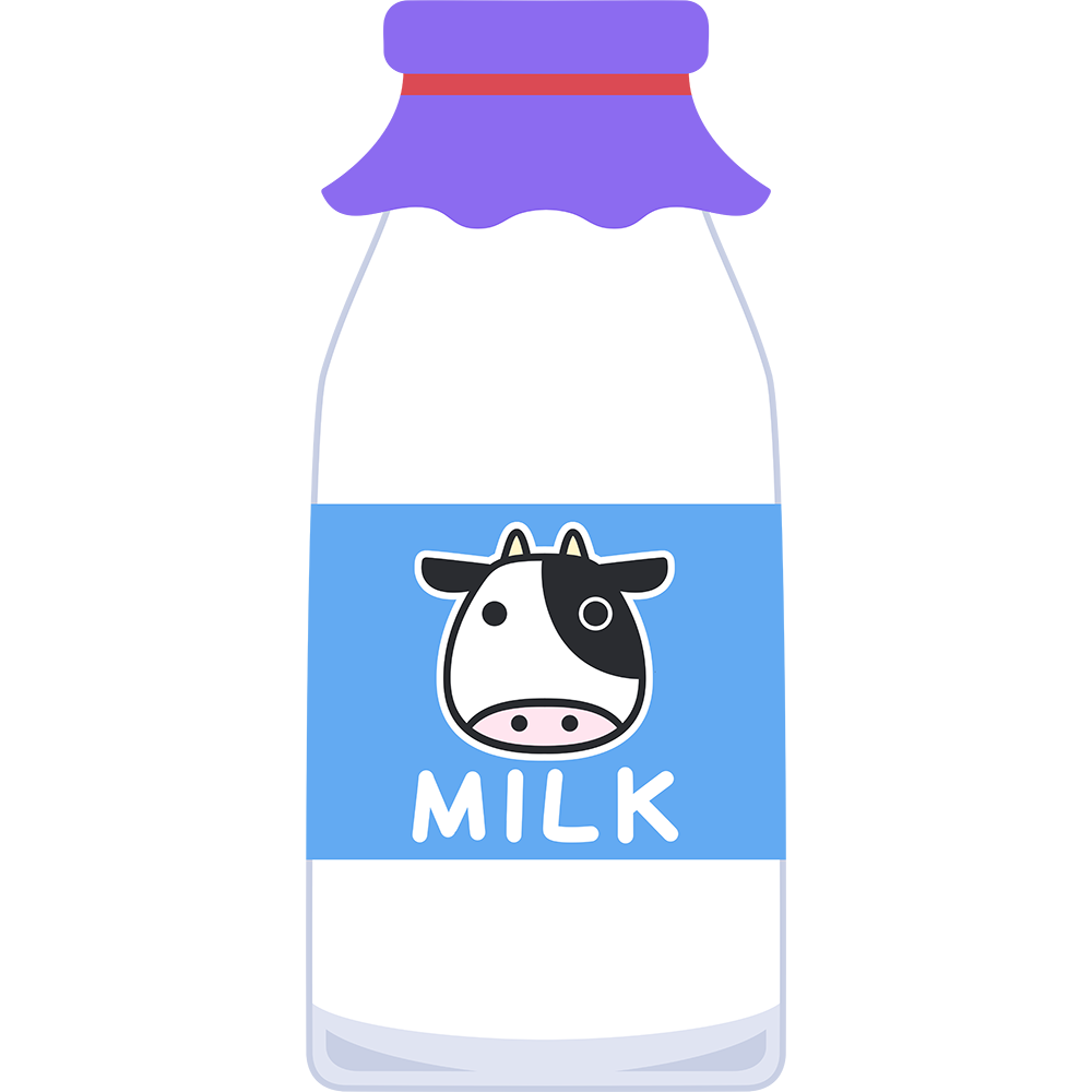 牛乳瓶のイラスト フリー素材かくぬる素材工房