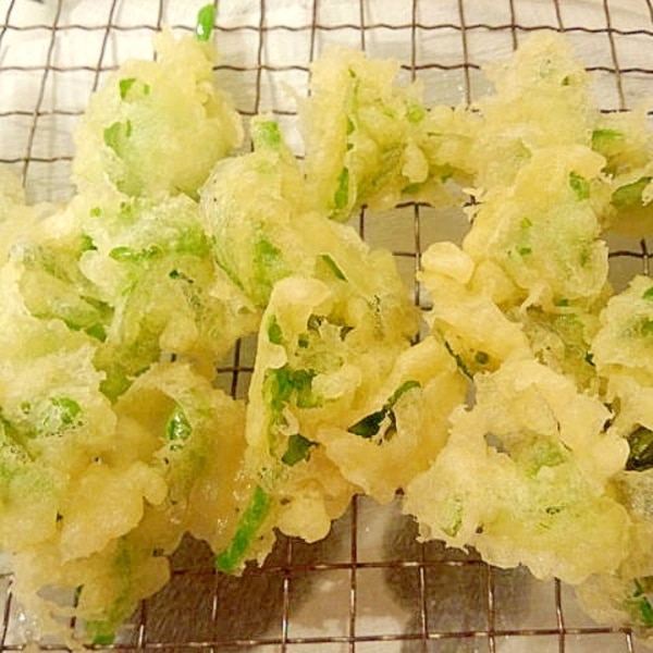 今が旬☆菜の花の米粉天ぷら