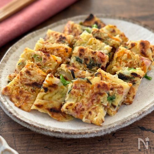 おからとニラのチヂミ風