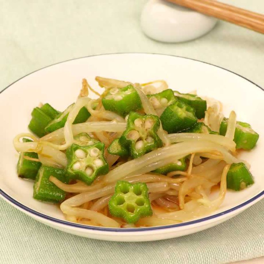 オクラともやしのツナ☆胡麻和え♪