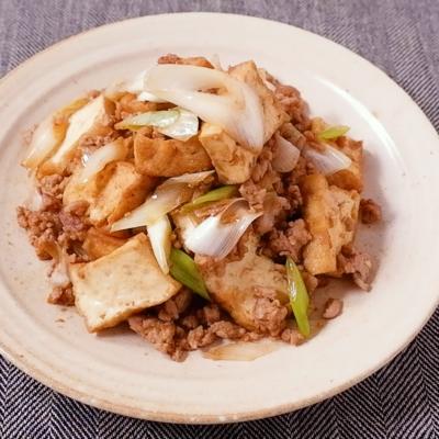 肉味噌みたいな厚揚げ焼き肉のたれ