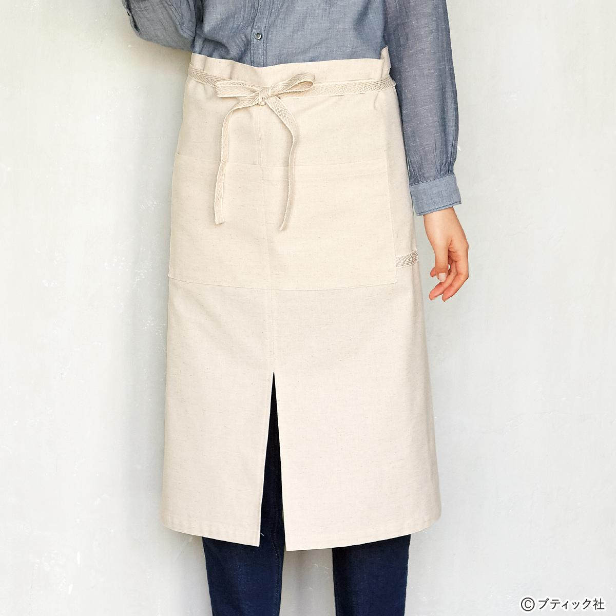 型紙あり！カフェエプロンの作り方