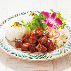 サイコロステーキのじゃがピーマン炒め