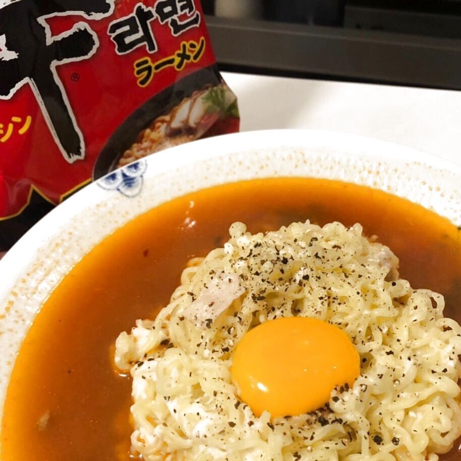 ♪辛ラーメンで油そば風♪