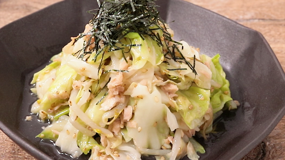 ピーマンとツナもやしカレーマヨあえ