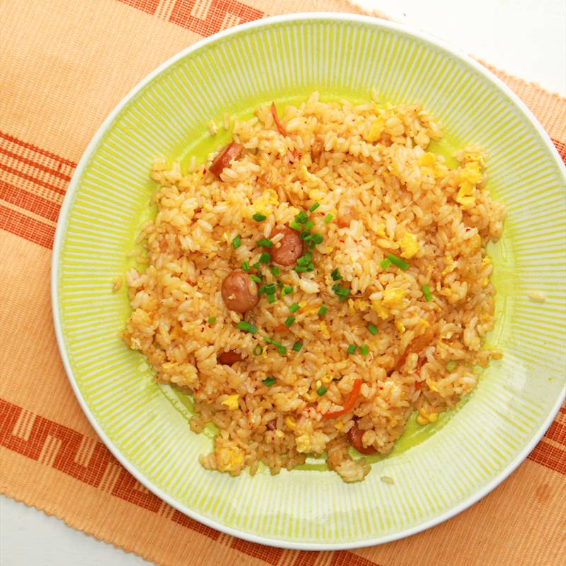 ウインナーのおつまみキムチ炒め