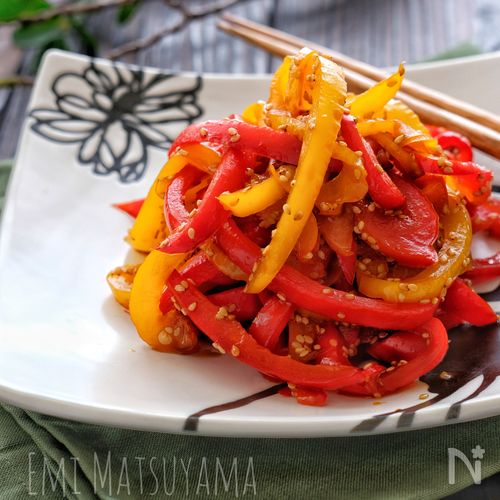 牛肉とパプリカの甘辛炒め