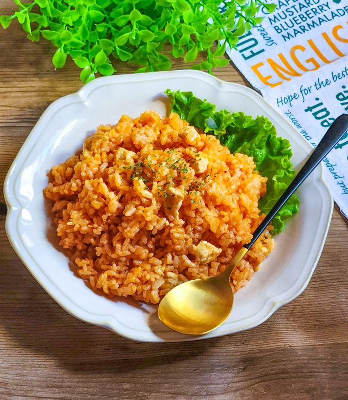 マッシュルーム入りチキンライス