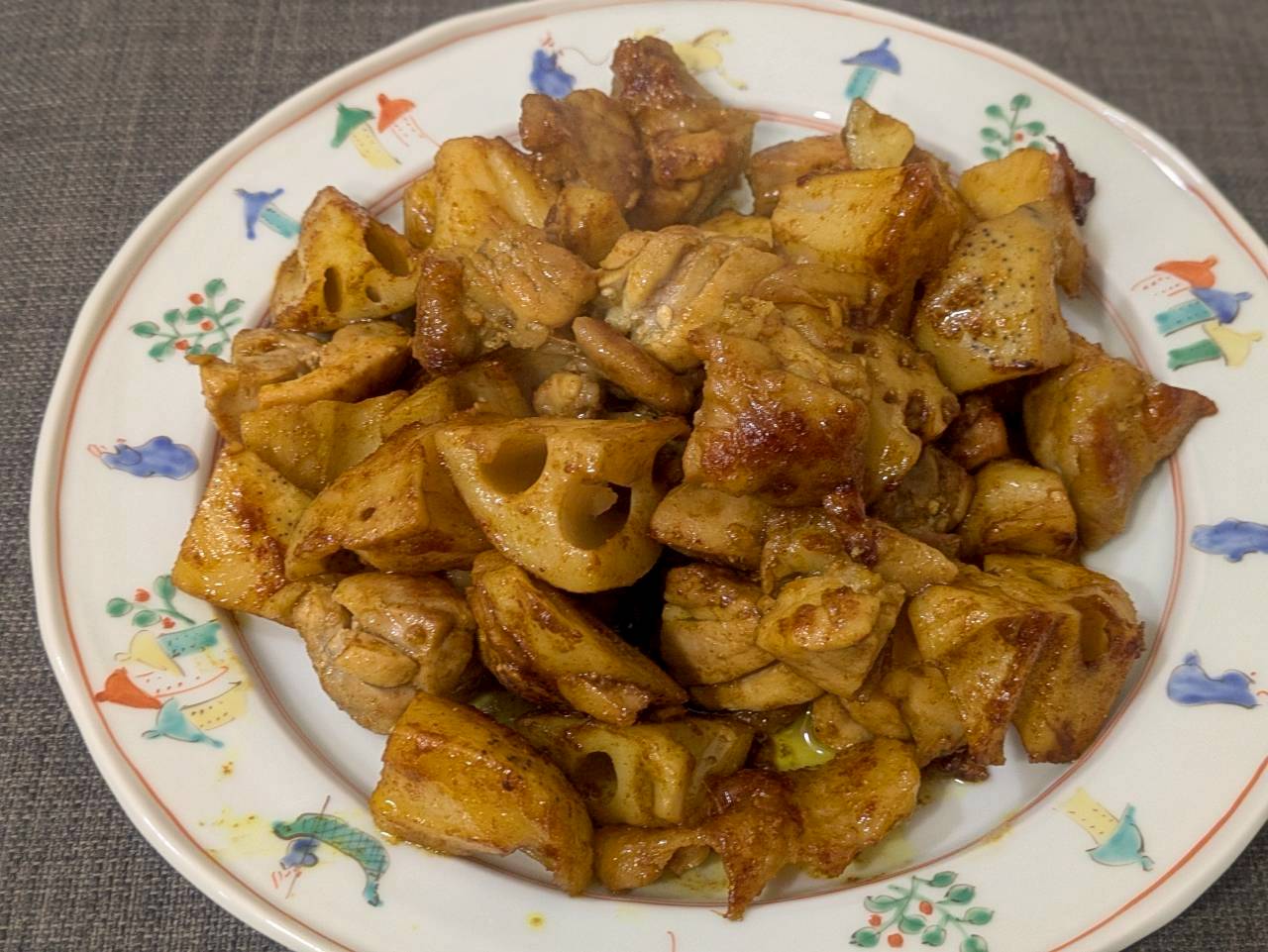 れんこんのカレーサラダ