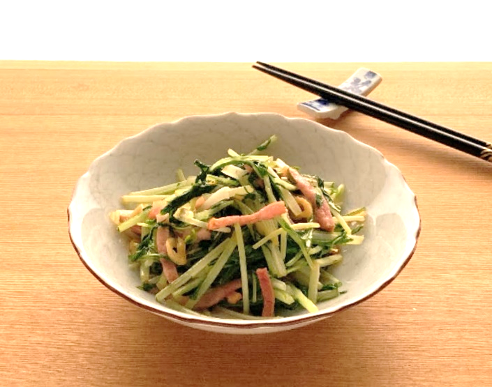 たたきれんこんと豚のオイめんつゆ炒め