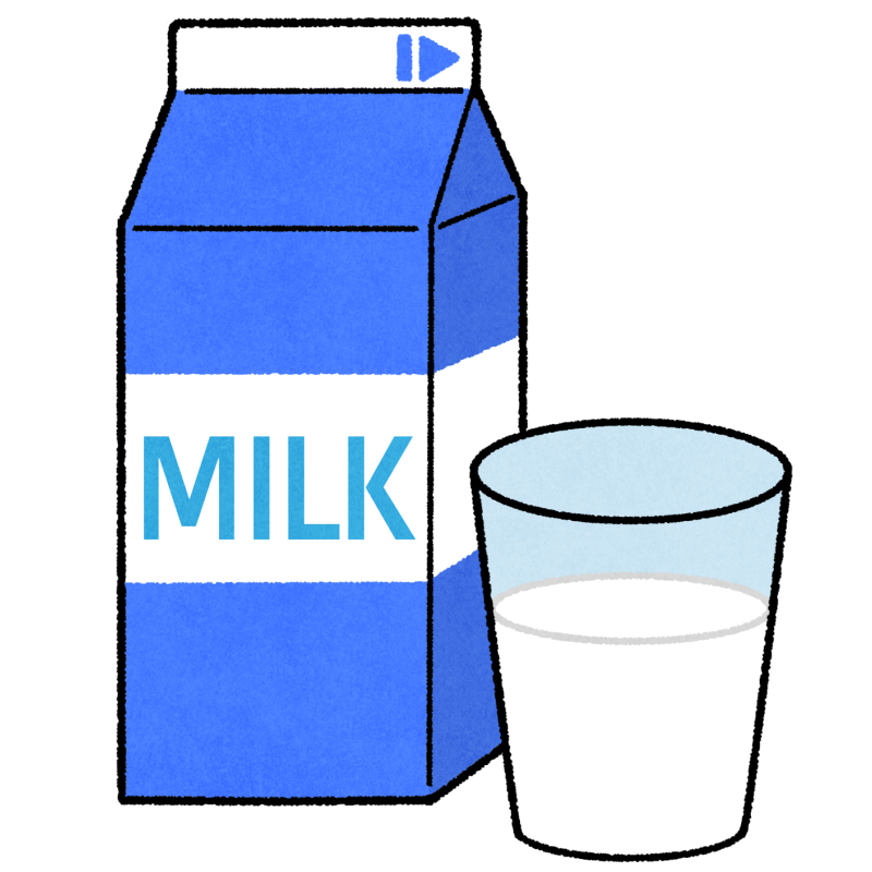 牛乳瓶の白黒フリー素材かくぬる素材工房