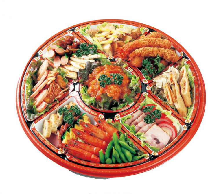 オードブル皿 39cm 仕切り皿 プラスチックオードブル容器 盛皿 大皿 オードブル 盛り合わせ アラカルト ホームパーティー パーティー中子付き 仕切り付き ふた付き