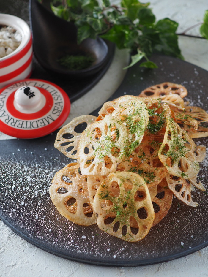 れんこんと生ハムのサラダ！リース仕立て♪ クリスマスの１品にkameyo 料理家 かめ代