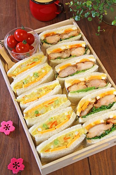 身近な食材で おしゃれなサンドイッチのお弁当作り方と包み方マヨネーズにひと工夫したら最高でした