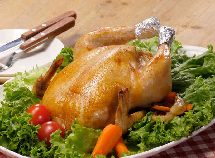 丸鶏のパリパリローストチキン