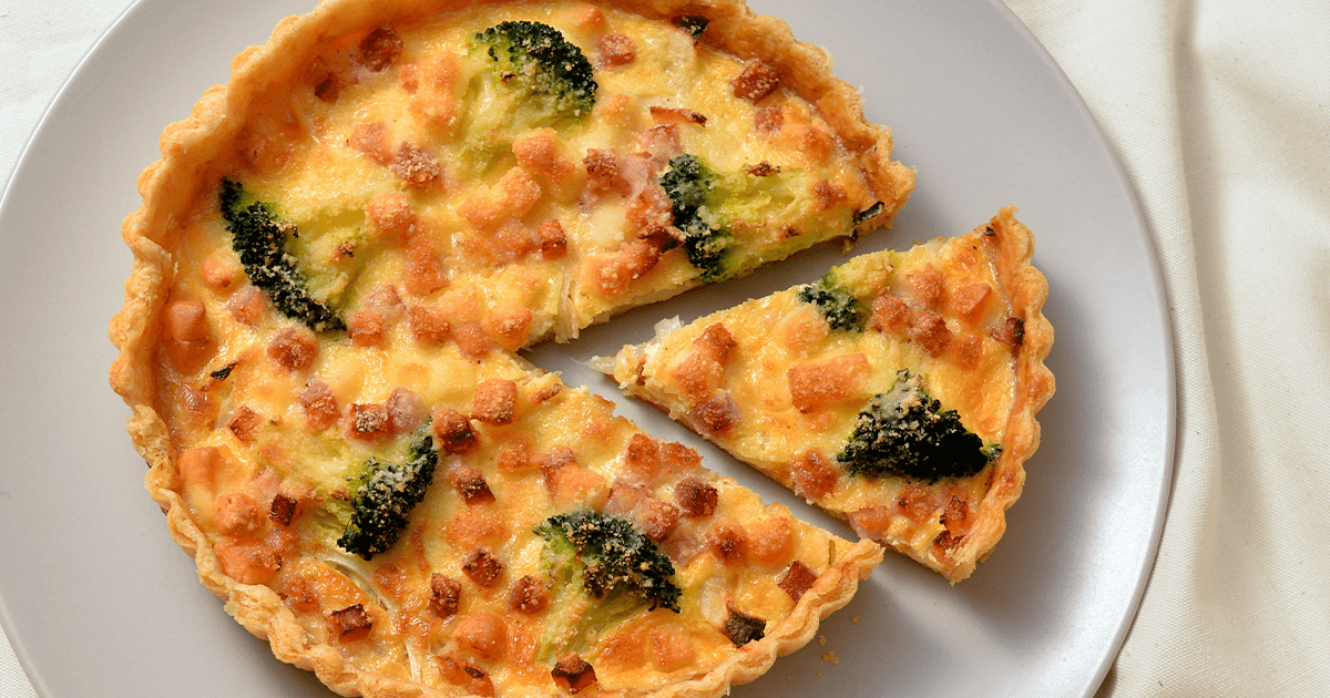 ダイソーの型で生地無し簡単キッシュ、春キャベツとしらすのキッシュFumiteaブログ~紅茶とお菓子