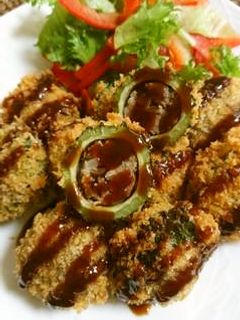 なすのはさみ揚げ