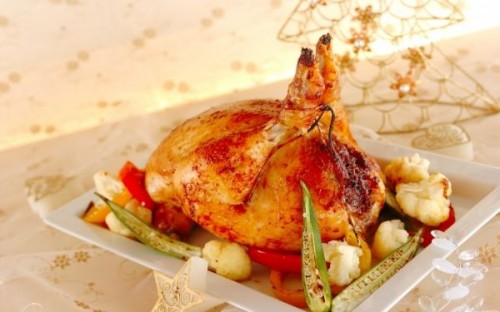 ハーブマリネのローストチキン