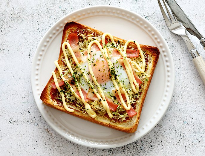 食パンでもお好み焼き！お好み焼き風トースト