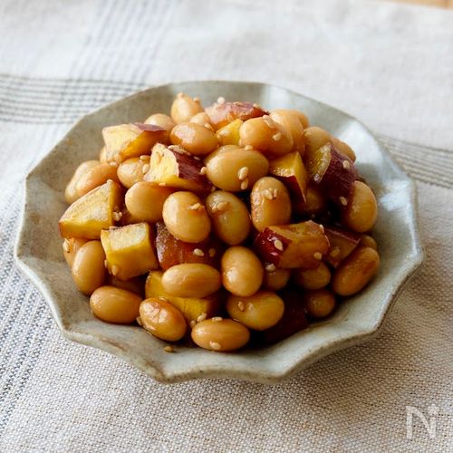 常備菜さつまいも入り!大根と大豆のジンジャーきんぴら