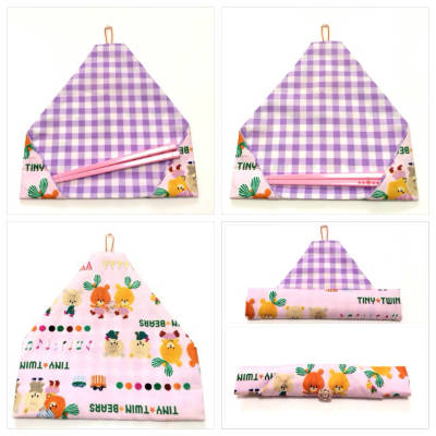 入園準備 布製カトラリーケース 箸袋 を作る。作り方と、簡単に型紙を作成する方法をご紹介します！ - りんごの時間