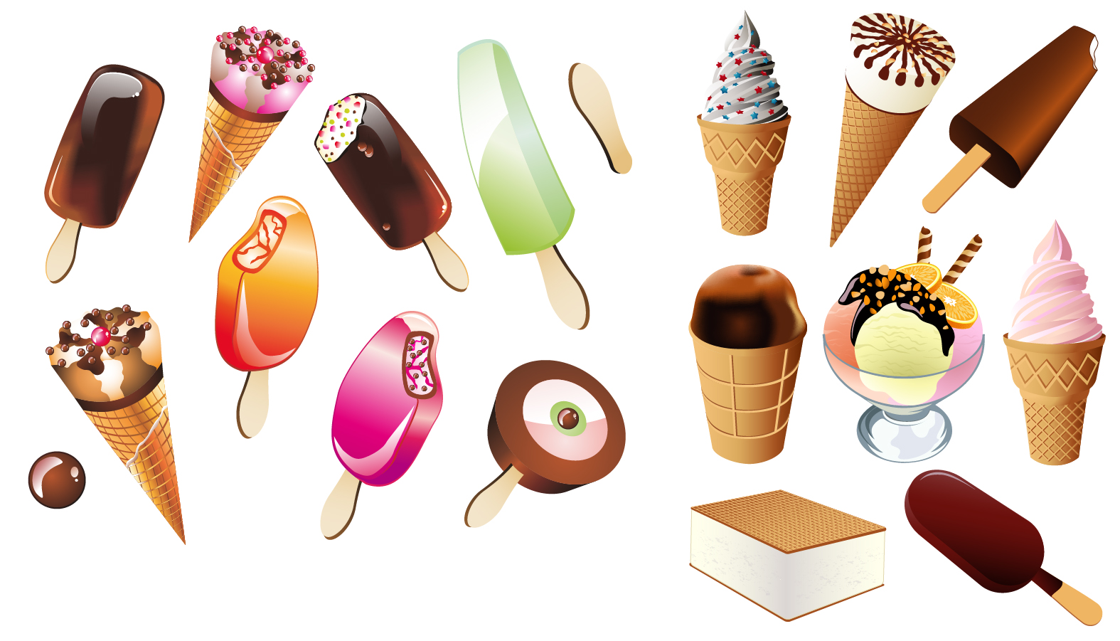 夏のイメージ アイスキャンディー：イラスト無料