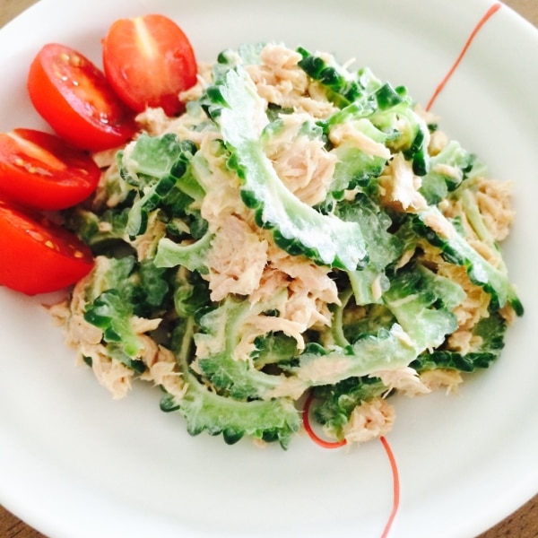 ツナとゴーヤのカレーチャンプル