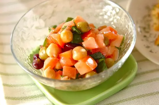 豆とトマトのフレンチサラダ 副菜