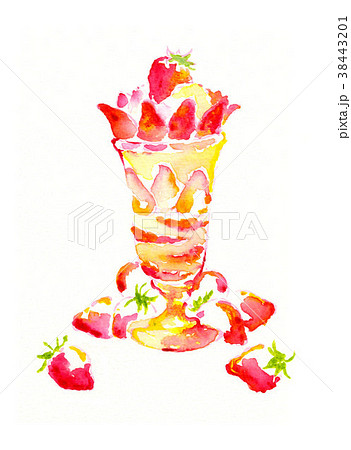 いちごパフェイラスト無料イラスト・フリー素材なら「イラストAC」
