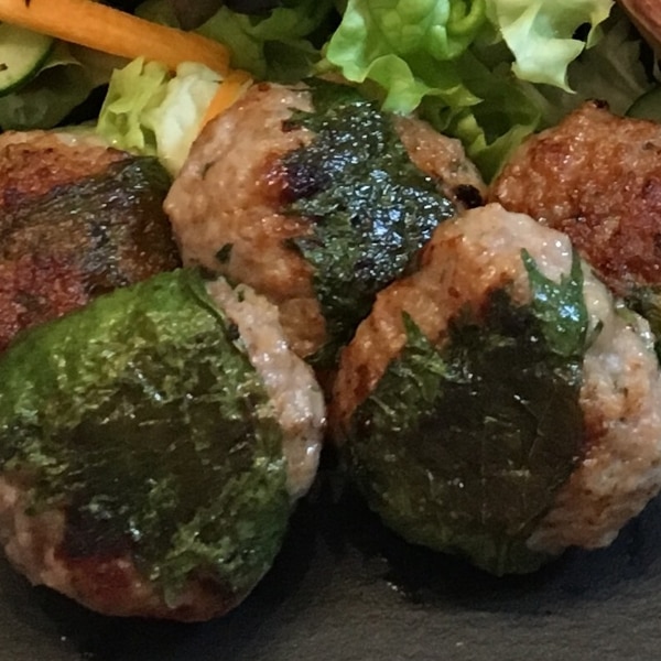 満足感しっかり♪ 大葉の豚つくね