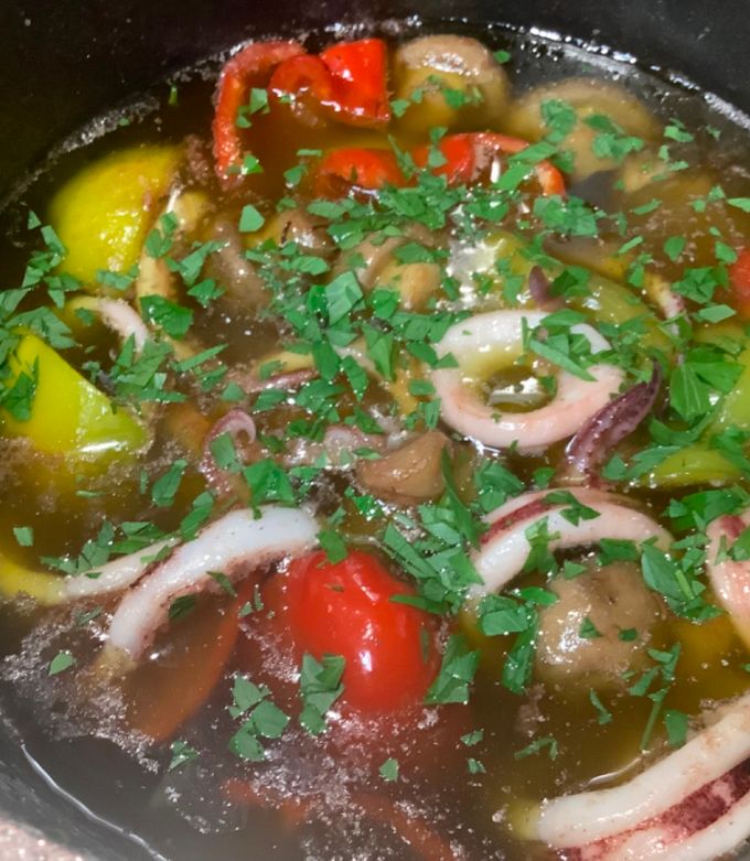 魚介類の簡単アヒージョ